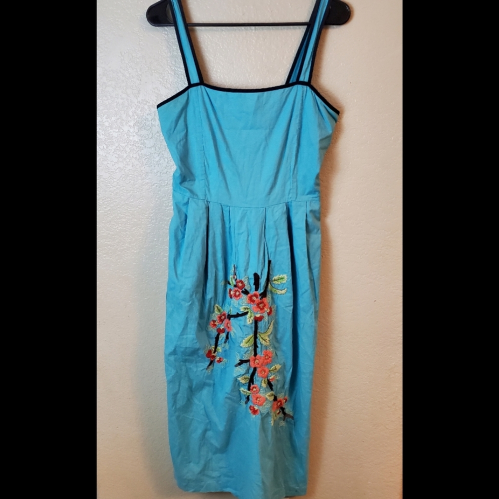 Marc Jacobs Sleeveless Blue Floral Boho Dress
